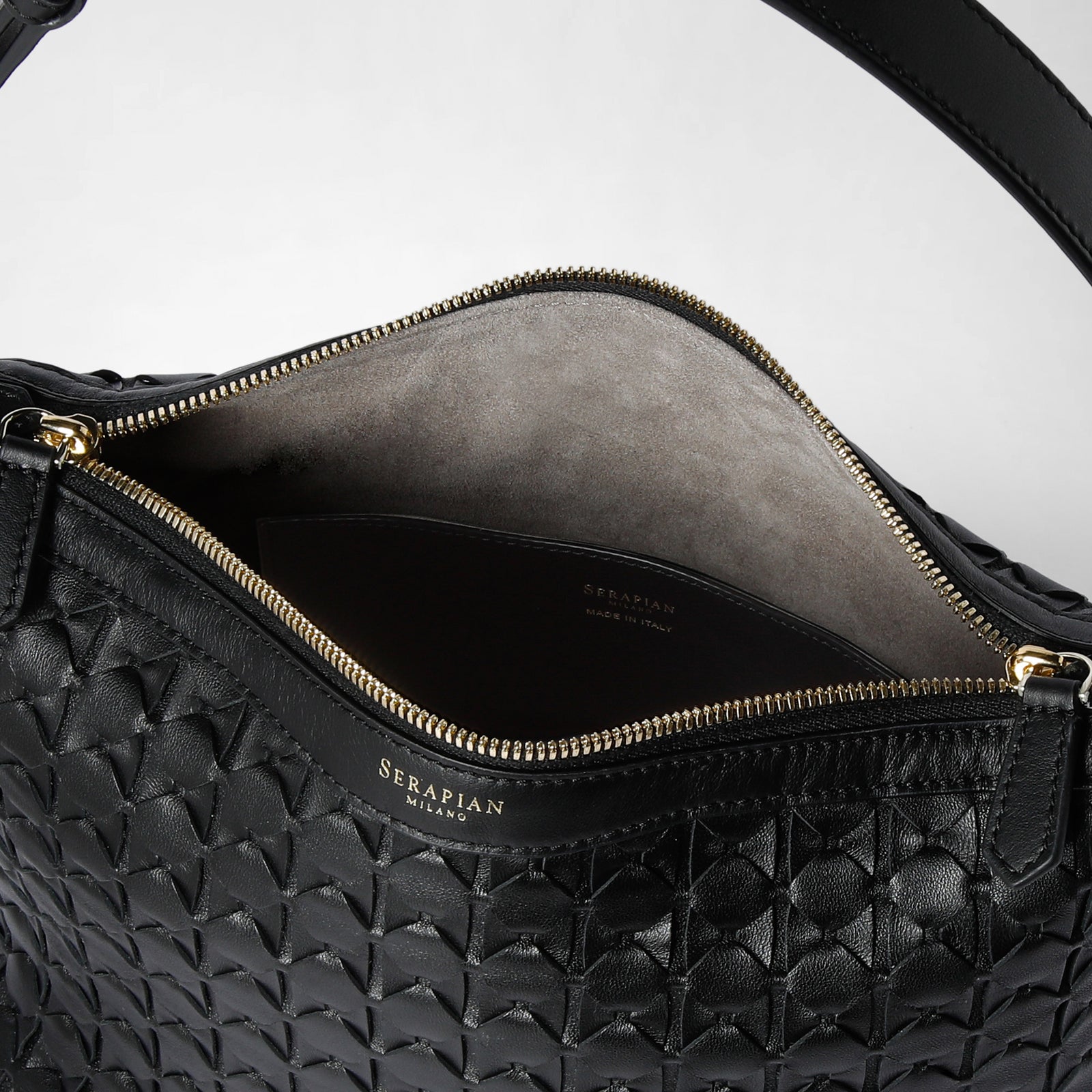 Black leather shoulder bag - Anì Bag
