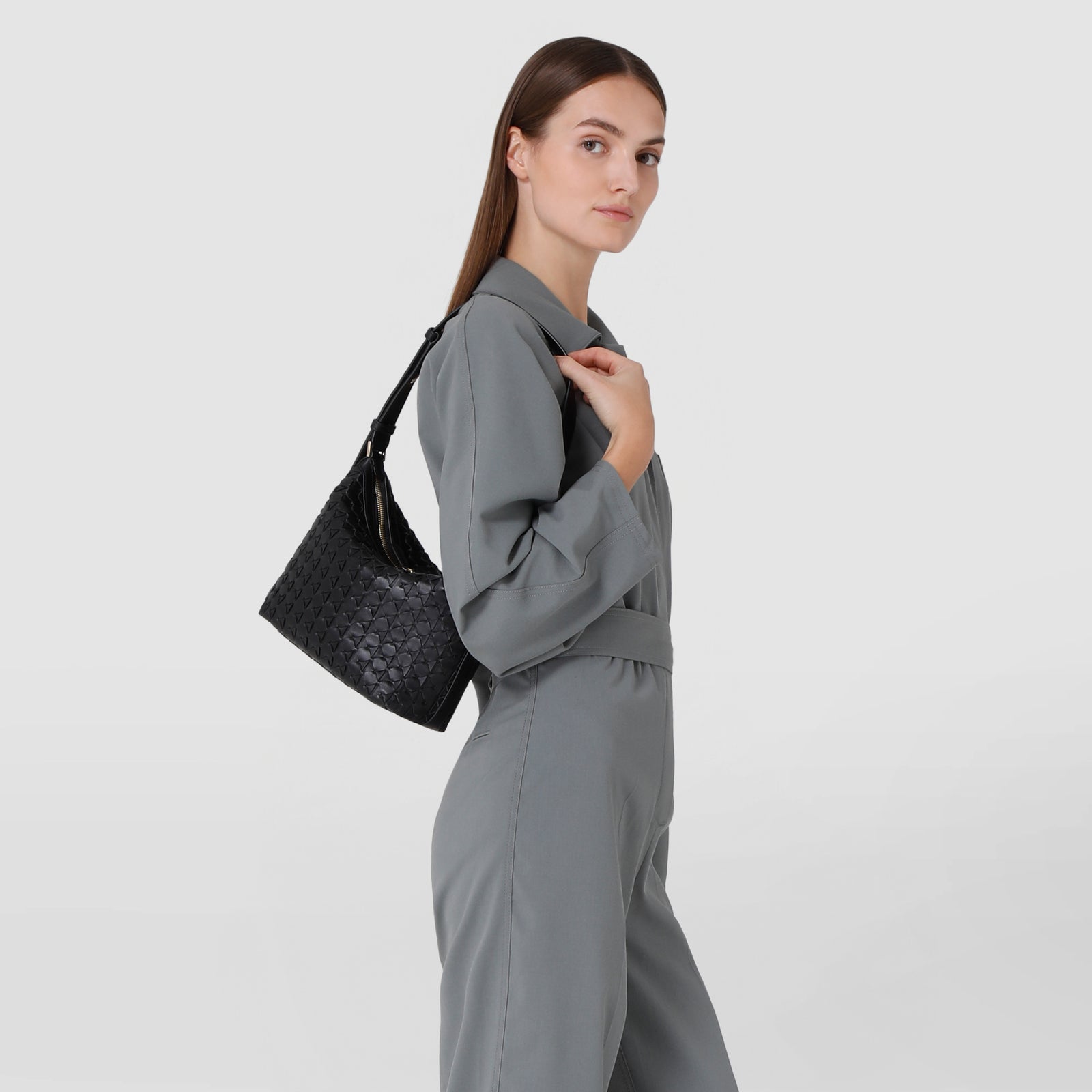 Black leather shoulder bag - Anì Bag