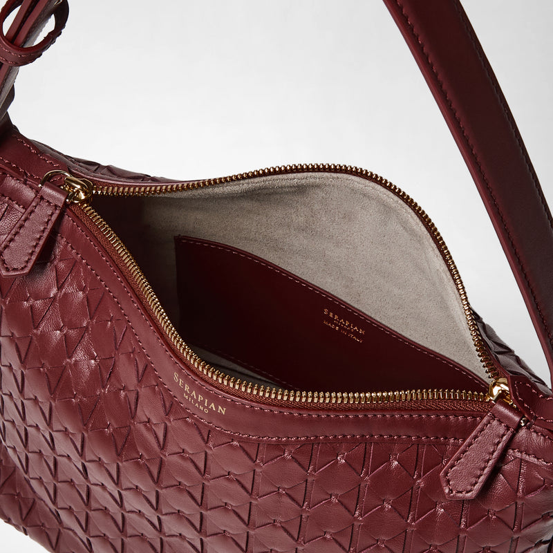 Small ani shoulder bag in mosaico - rosewood