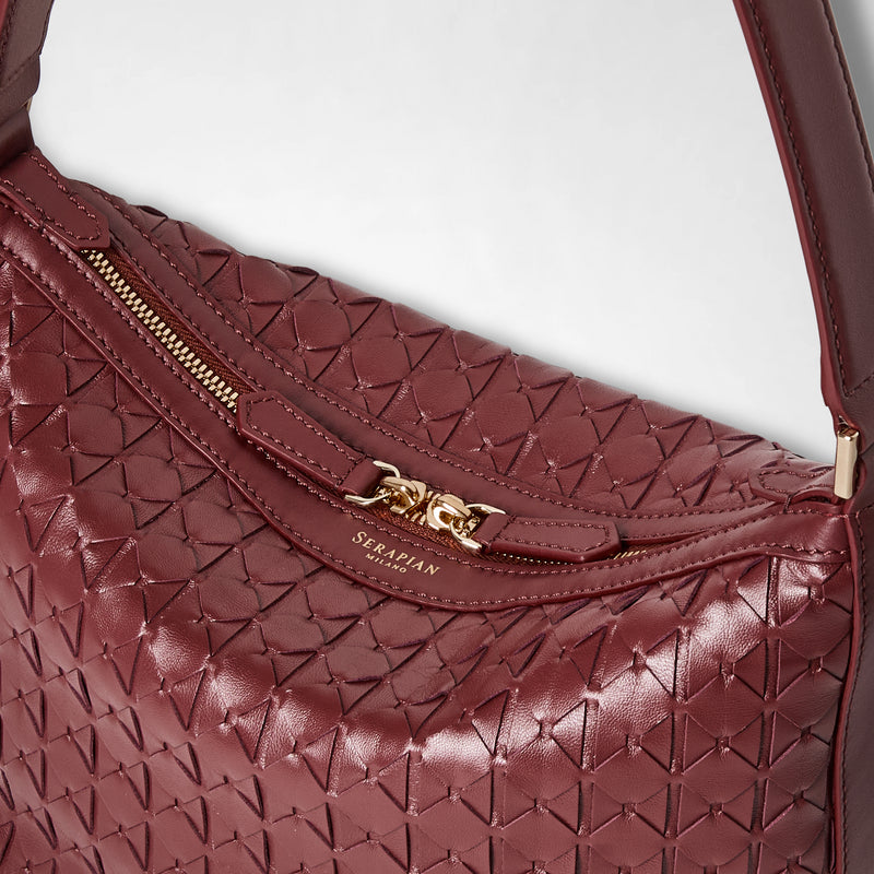 Small ani shoulder bag in mosaico - rosewood