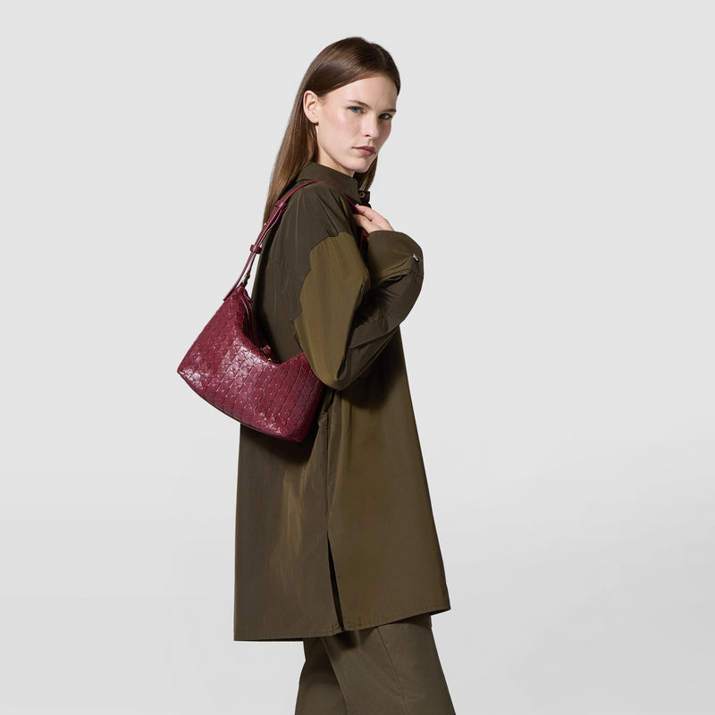 Small ani shoulder bag in mosaico - rosewood