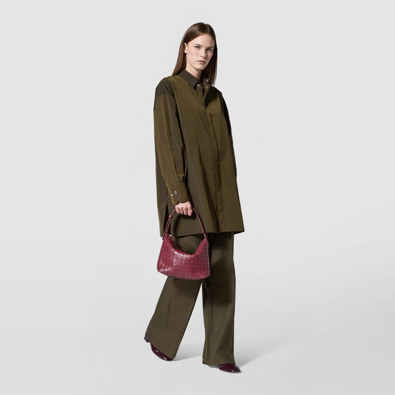 Small ani shoulder bag in mosaico - rosewood