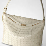 Petit sac porte epaule ani en mosaico - off-white