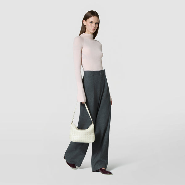 Small ani shoulder bag in mosaico - off-white