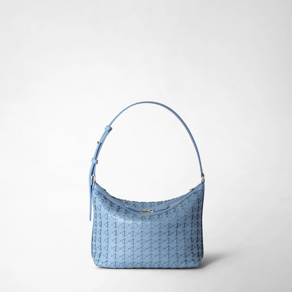 Small anì shoulder bag in mosaico - cornflower