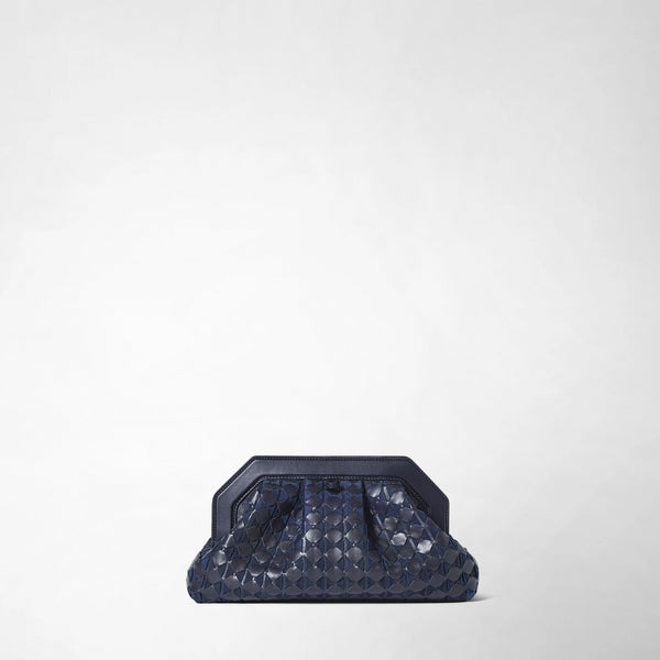 Secret clutch bag in mosaico - midnight blue