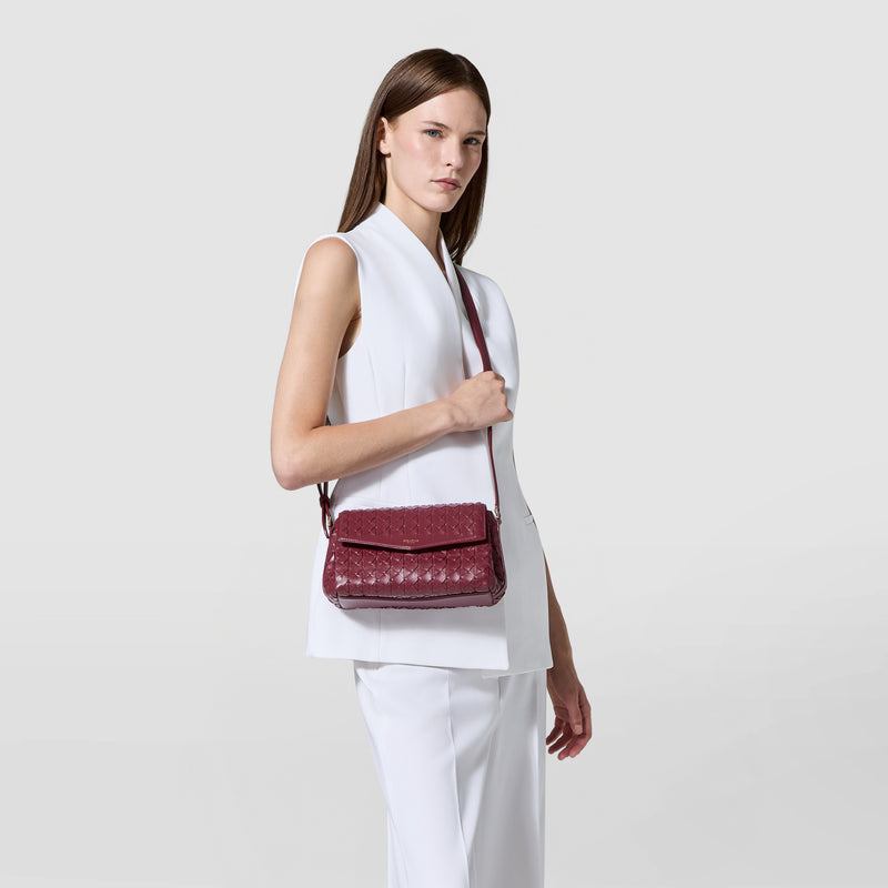 Crossbody bag in mosaico - rosewood