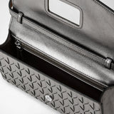 Clutch with shoulder strap in mosaico - ruthenium