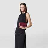Clutch with chain in mosaico - rosewood