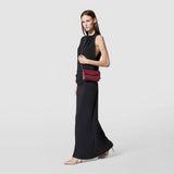 Clutch with chain in mosaico - rosewood