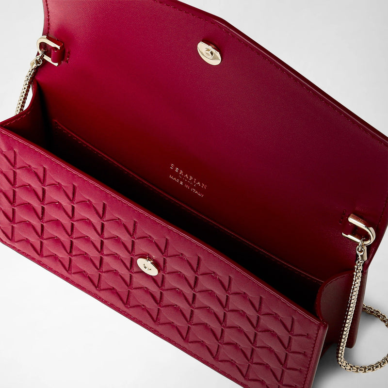 Clutch aus mosaico mit kette - lipstick
