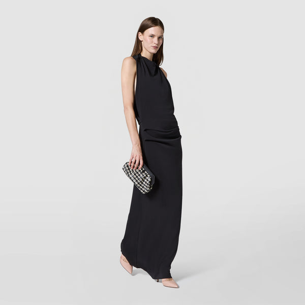 Mini-clutch secret aus mosaico - black/off-white