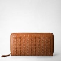 ZIP-AROUND WALLET IN MOSAICO Tan