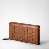 Zip-around wallet in mosaico - tan