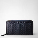 Zip-around wallet in mosaico - midnight blue