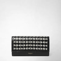CONTINENTAL WALLET IN MOSAICO Black/Off White