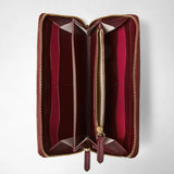 Zip-around wallet in mosaico - rosewood