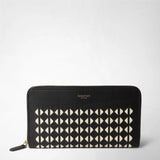 Zip-around wallet in mosaico - black/off-white