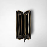 Zip-around wallet in mosaico - black/off-white