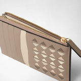 Zip card case in mosaico - sahara