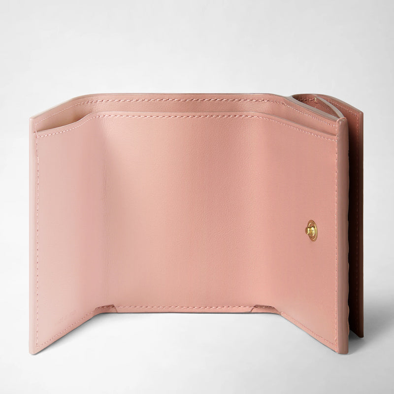 Mini tri-fold wallet in mosaico - blush