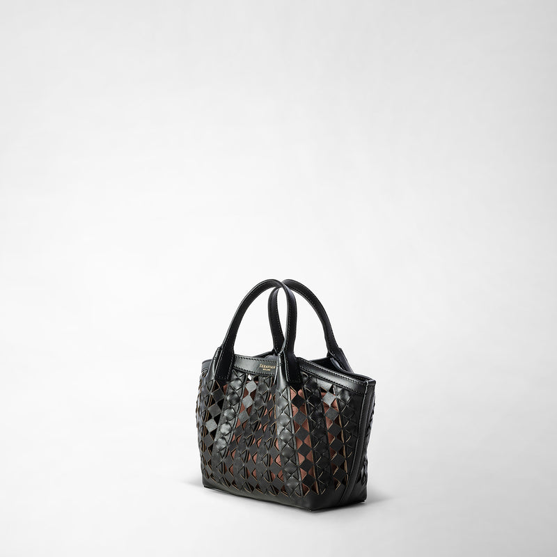 Mini secret bag in mosaico see trough - black/blush
