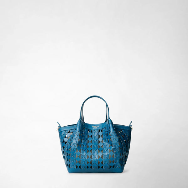 Mini secret bag in mosaico see trough - blue jeans/off white