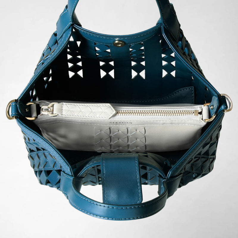 Mosaico see through製ミニsecretバッグ - blue jeans/off white