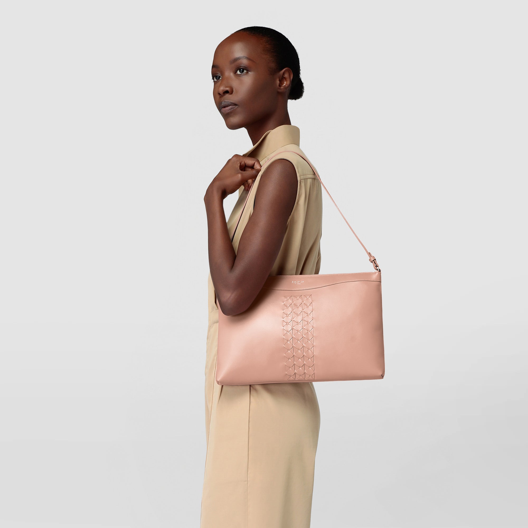 【SERAPIAN】MOSAICO SEE THROUGH製SECRETトートバッグ SECRET TOTE BAG IN MOSAICO SEE THROUGH