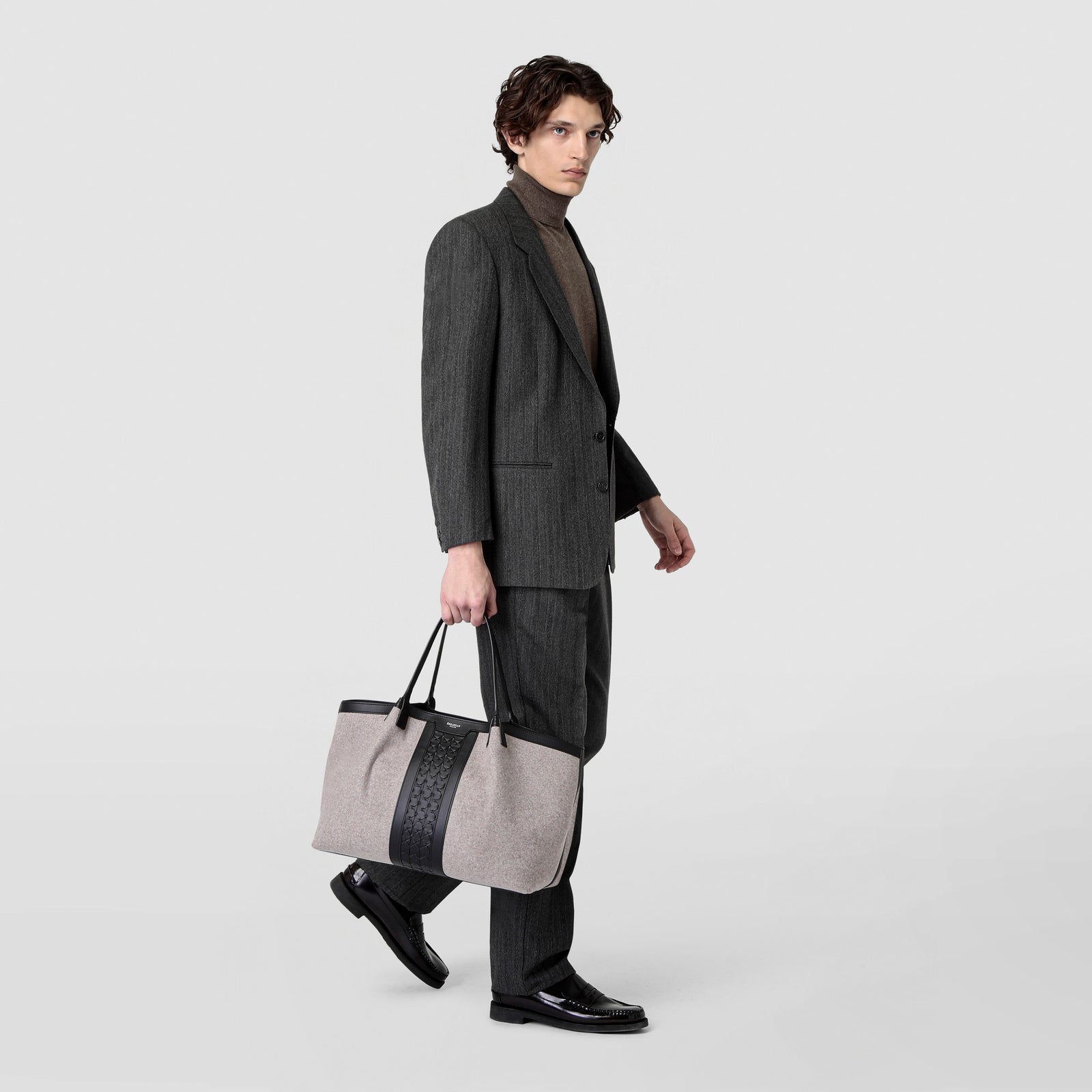 SECRET TOTE BAG IN WOOL AND MOSAICO