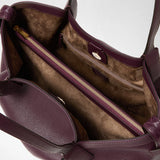 Rugiadaレザー製スモールsecretトートバッグ - dark plum