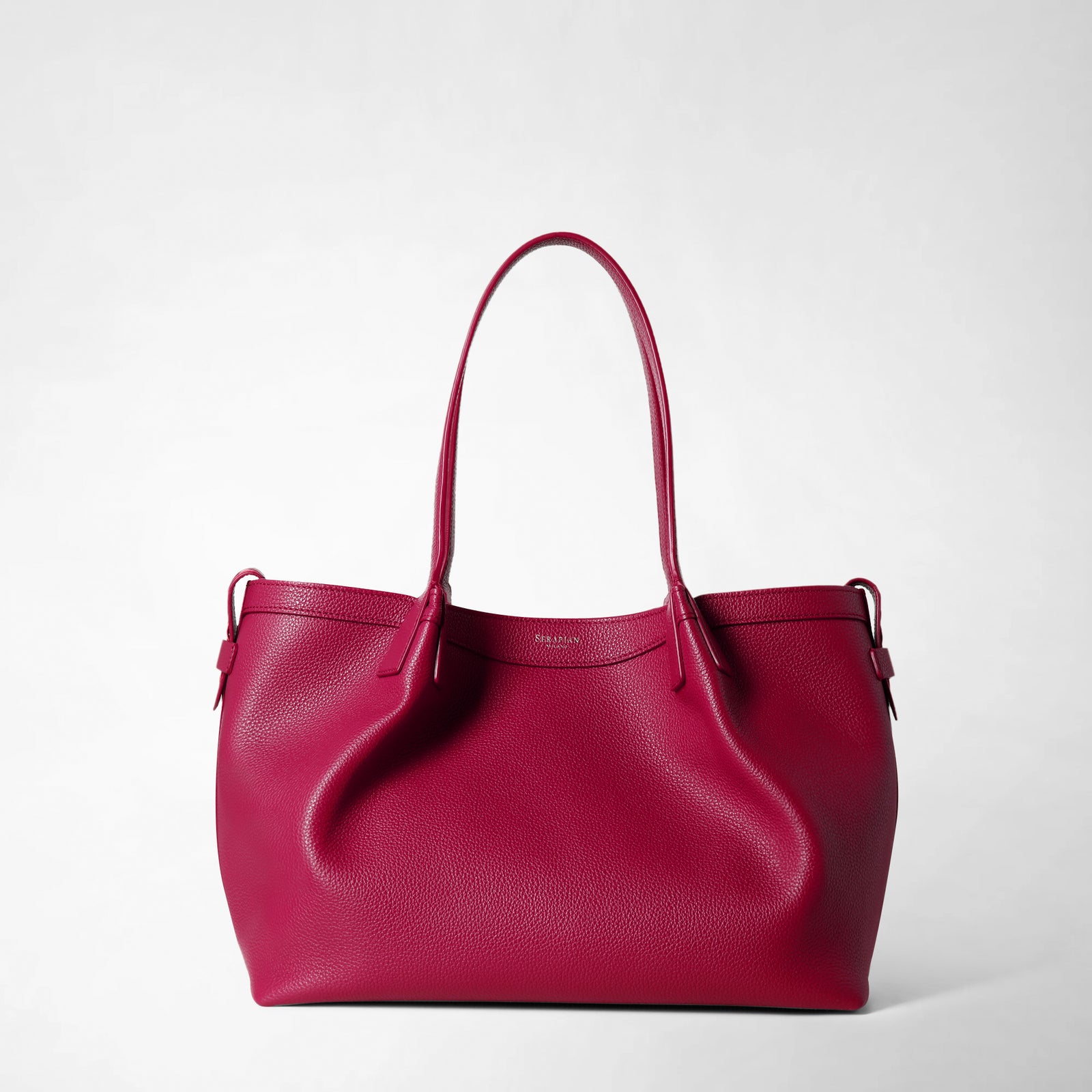 ハンドバッグ SERAPIAN SMALL SECRET RUGIADA BAG Small Secret Tote Bag in rugiada leather lipstick