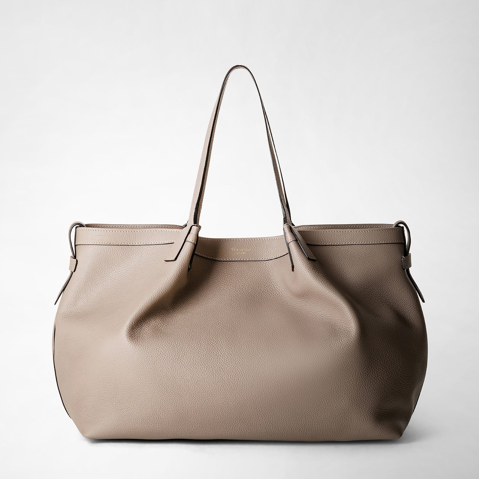 ハンドバッグ SERAPIAN SMALL SECRET RUGIADA BAG Secret tote bag in rugiada leather sahara