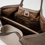 Secret tote bag in rugiada leather - sahara