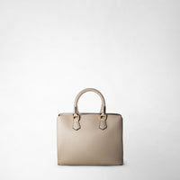 SMALL LUNA HANDBAG IN RUGIADA LEATHER Sahara