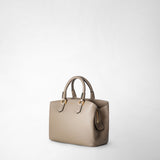 Small luna handbag in rugiada leather - sahara
