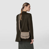 Luna crossbody bag in rugiada leather - sahara