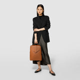 Backpack in rugiada leather - cuoio