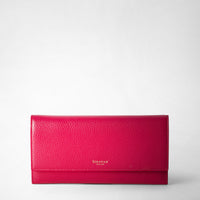 CONTINENTAL WALLET IN RUGIADA LEATHER Petal