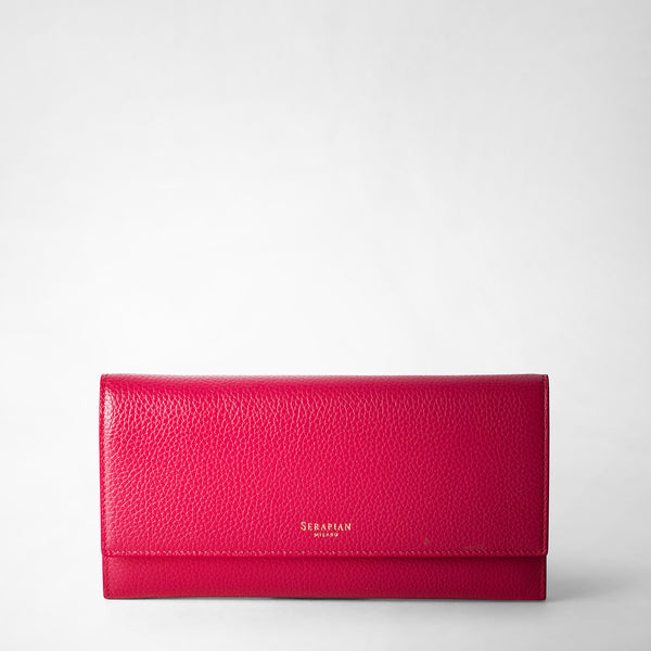 Continental wallet in rugiada leather - petal