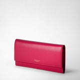 Continental wallet in rugiada leather - petal