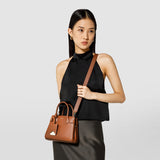 Mini meline' handbag in seta leather - cuoio