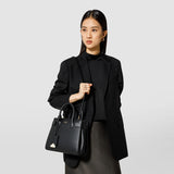 Meline' handbag in seta leather - black