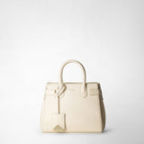 Meline' handbag in seta leather - cream