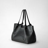 Small secret tote bag in stepan - asphalt gray/black