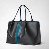 Secret tote bag in stepan - black/petrol