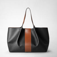 SECRET TOTE BAG IN STEPAN Black/Cuoio