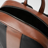 Backpack in stepan 72 - black/cuoio