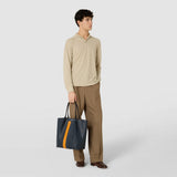 Stepan製vertical secretトートバッグ  - ocean blue/navy/sunrise
