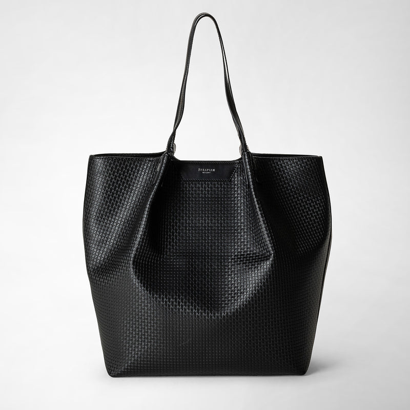 Stepan製vertical secretトートバッグ - black/eclipse black